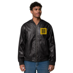 Leather Bomber Jacket - NEW