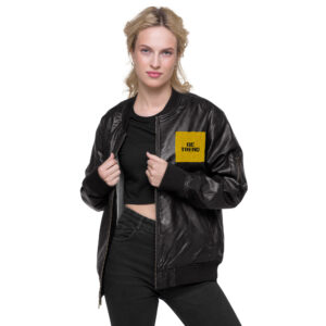 Leather Bomber Jacket - Be Trend