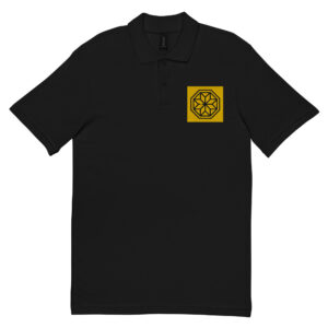 'Sacred Bloom' Unisex pique polo shirt